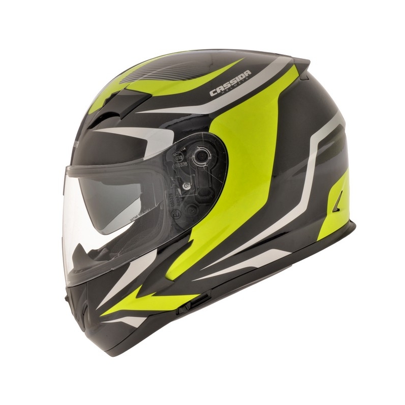 Cassida Integral 2.0 črno-sivo-fluo rumena motoristična čelada