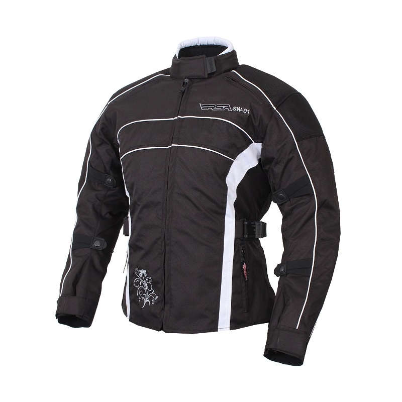 Ženska motoristična obleka RSA SW-01 bela - 2 kosa razprodaja