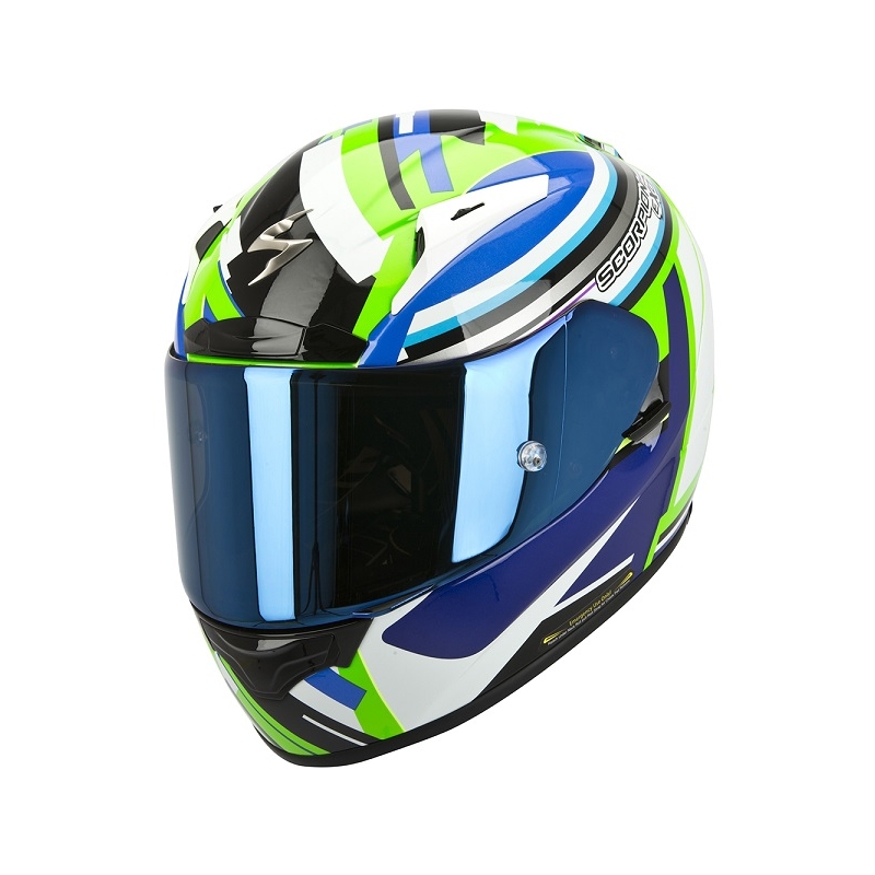 Integralna čelada za motorno kolo Scorpion EXO-2000 Avenger zeleno-modra razprodaja