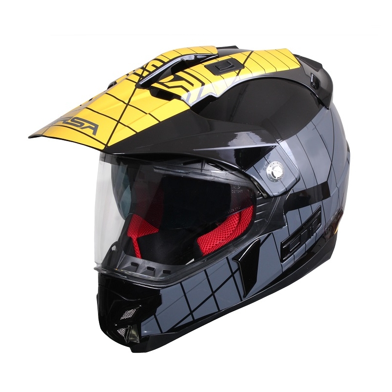 Enduro čelada z vizirjem RSA MX-01 black/grey/yellow razprodaja