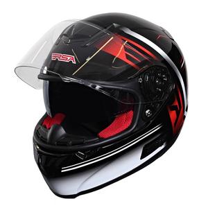 Motoristična čelada RSA SR-01 črno-rdeče-bela razprodaja