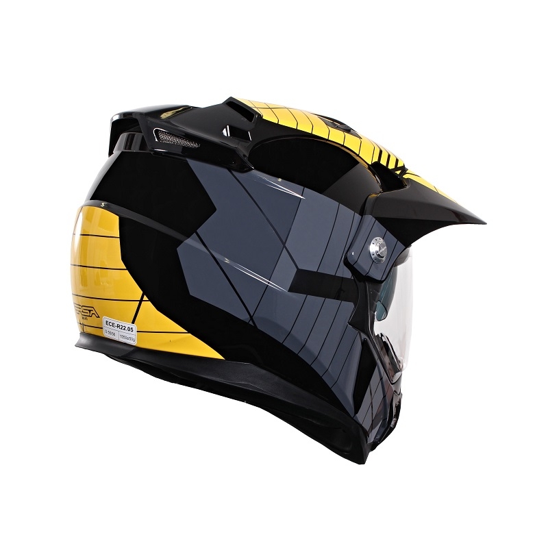 Enduro čelada z vizirjem RSA MX-01 black/grey/yellow razprodaja