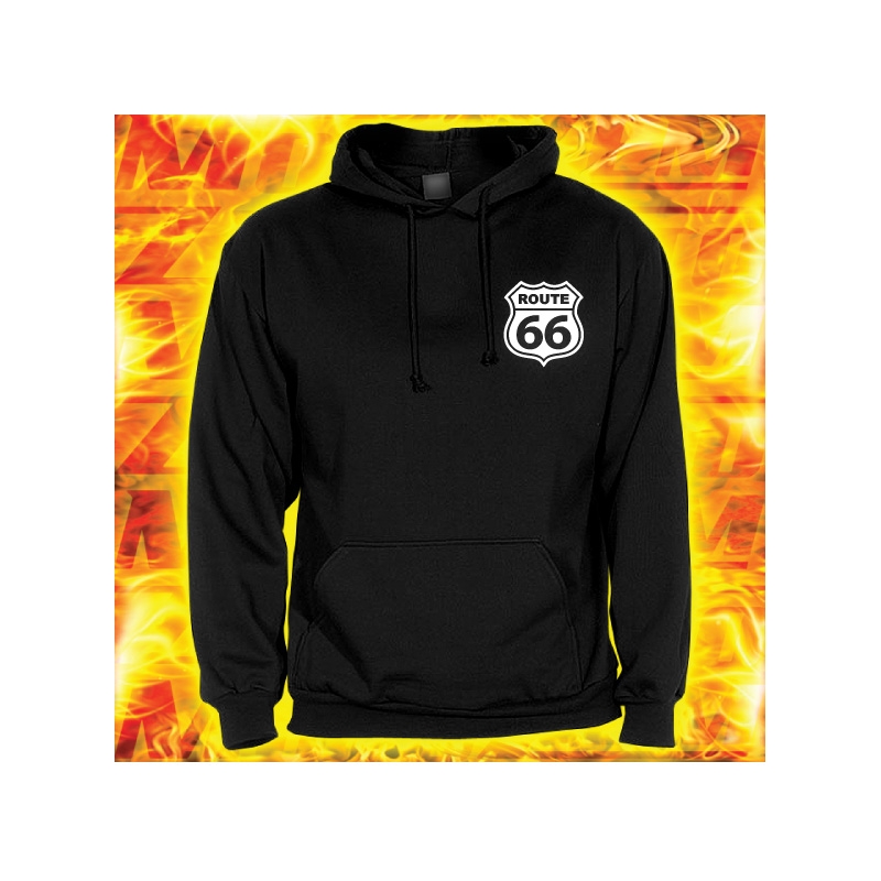 Mikina z motivom Route 66 s kapuco
