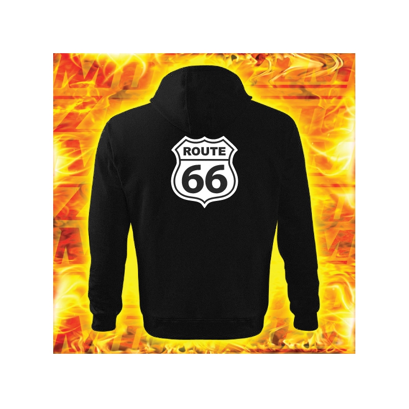Mikina z motivom Route 66 s kapuco