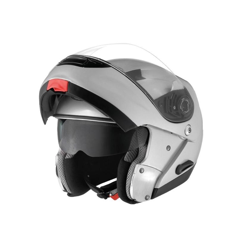 Vyklápěcí přilba na motorku MTR-K12 stříbrná vel S