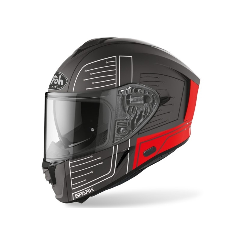 Integralna čelada Airoh Spark Cyrcuit titanium red
