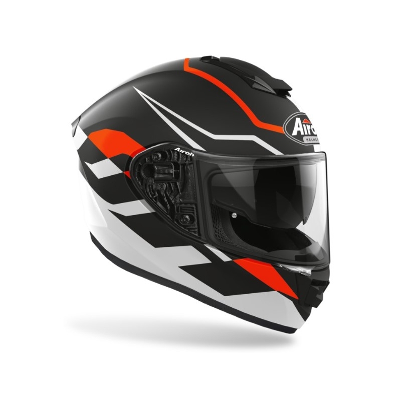Integralna čelada Airoh ST 501 Frost črno-bela-oranžna