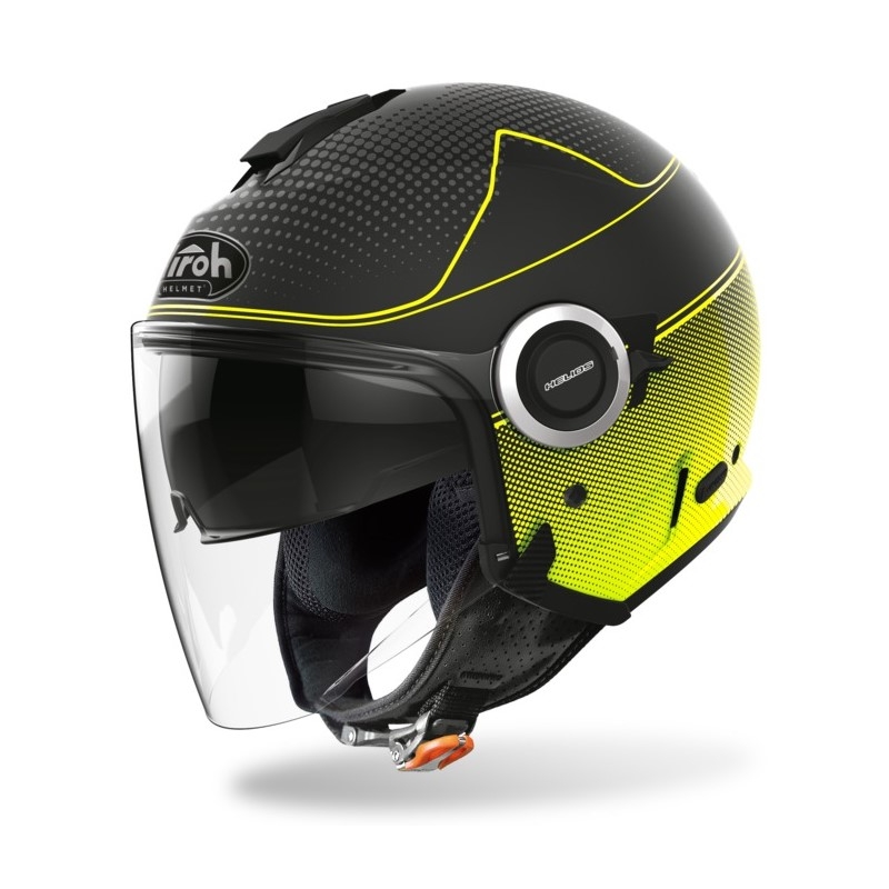 Odprta čelada Airoh Helios Map black-fluo yellow razprodaja
