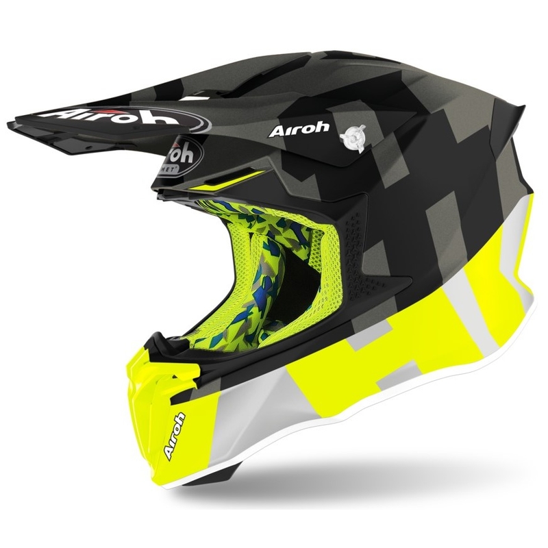 Motokros čelada Airoh Twist 2.0 Frame antracit-fluo rumena