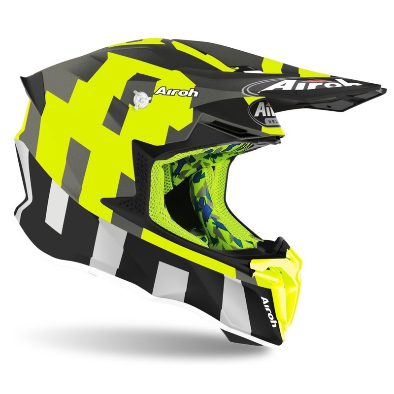 Motokros čelada Airoh Twist 2.0 Frame antracit-fluo rumena