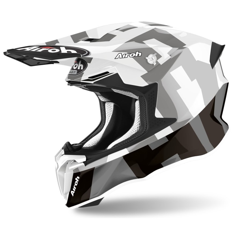 Motokros čelada Airoh Twist 2.0 Frame belo-črna razprodaja