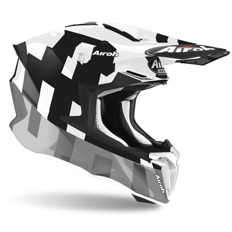 Motokros čelada Airoh Twist 2.0 Frame belo-črna razprodaja