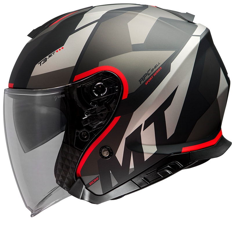 Odprta motoristična čelada MT Thunder 3 SV Bow Black-Grey-Red