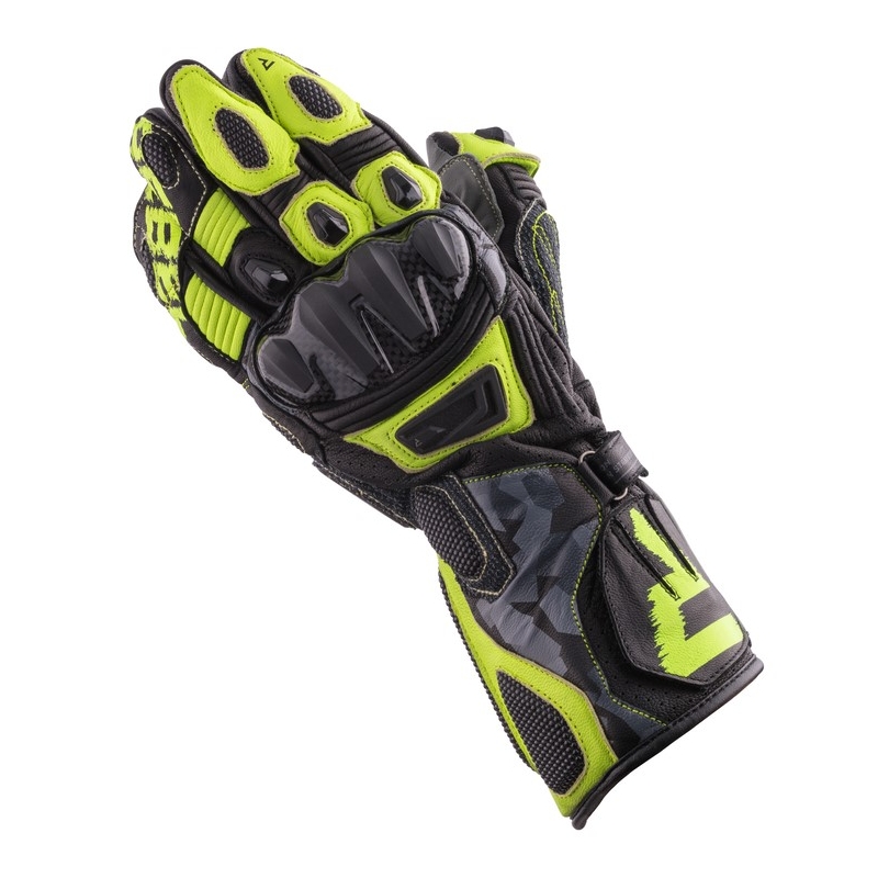 Motoristične rokavice Rebelhorn Rebel black-camo-fluo yellow razprodaja