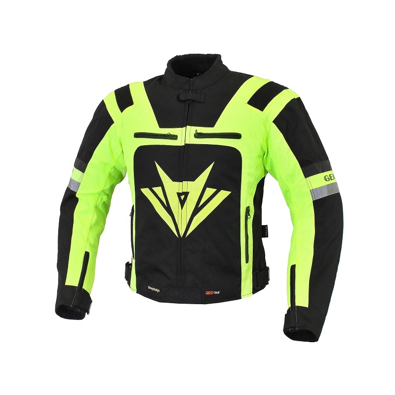 RSA Gear črno-fluo rumena motoristična jakna - razprodaja
