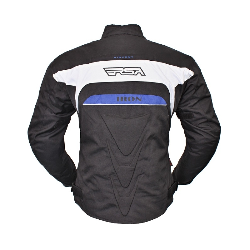 RSA Iron Black and Blue Motorcycle Jacket razprodaja
