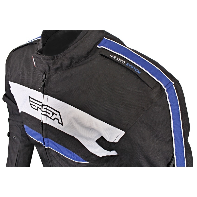 RSA Iron Black and Blue Motorcycle Jacket razprodaja