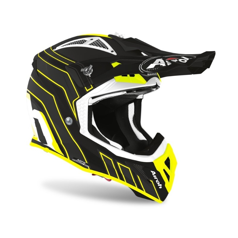 Motokros čelada Airoh Aviator Ace Art black-fluo yellow