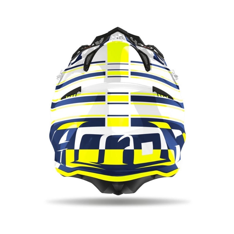 Motokros čelada Airoh Aviator Ace Art blue-white-fluo yellow 2021