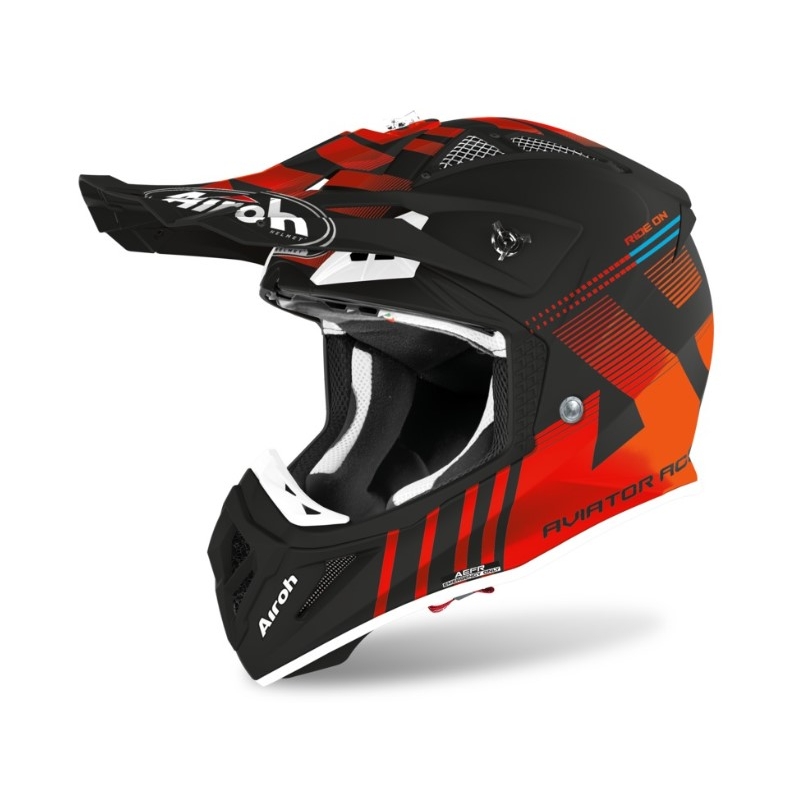 Motokros čelada Airoh Aviator Ace Nemesi black-orange razprodaja