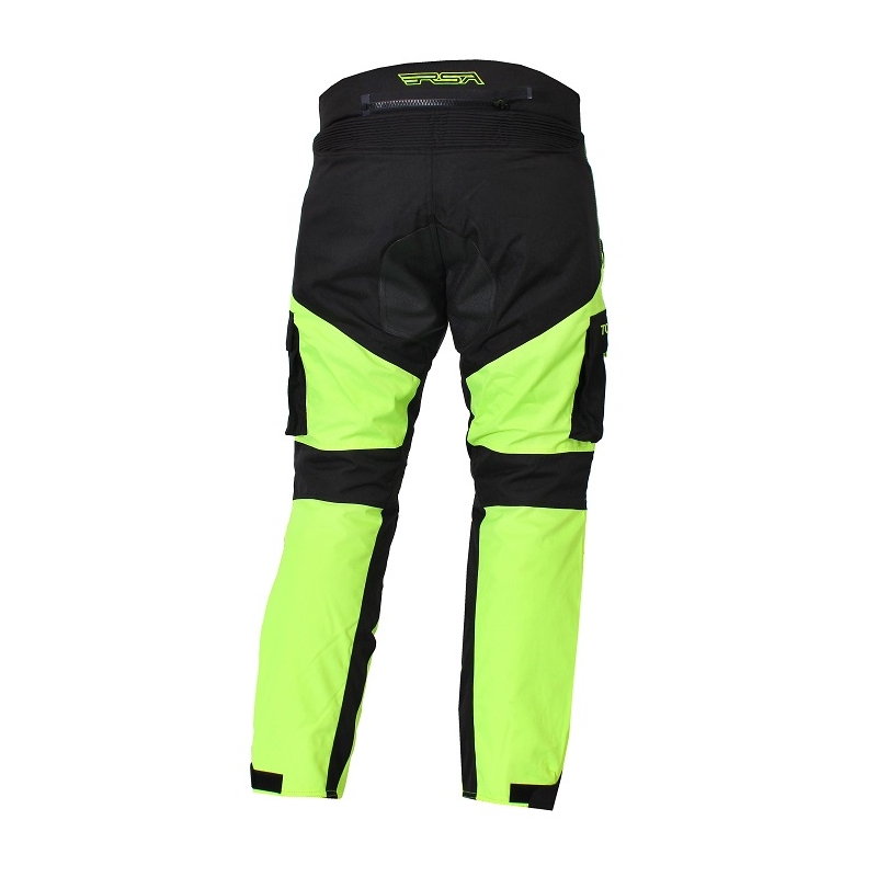 RSA Vrhovi Black-Fluo Yellow Motorcycle hlače razprodaja