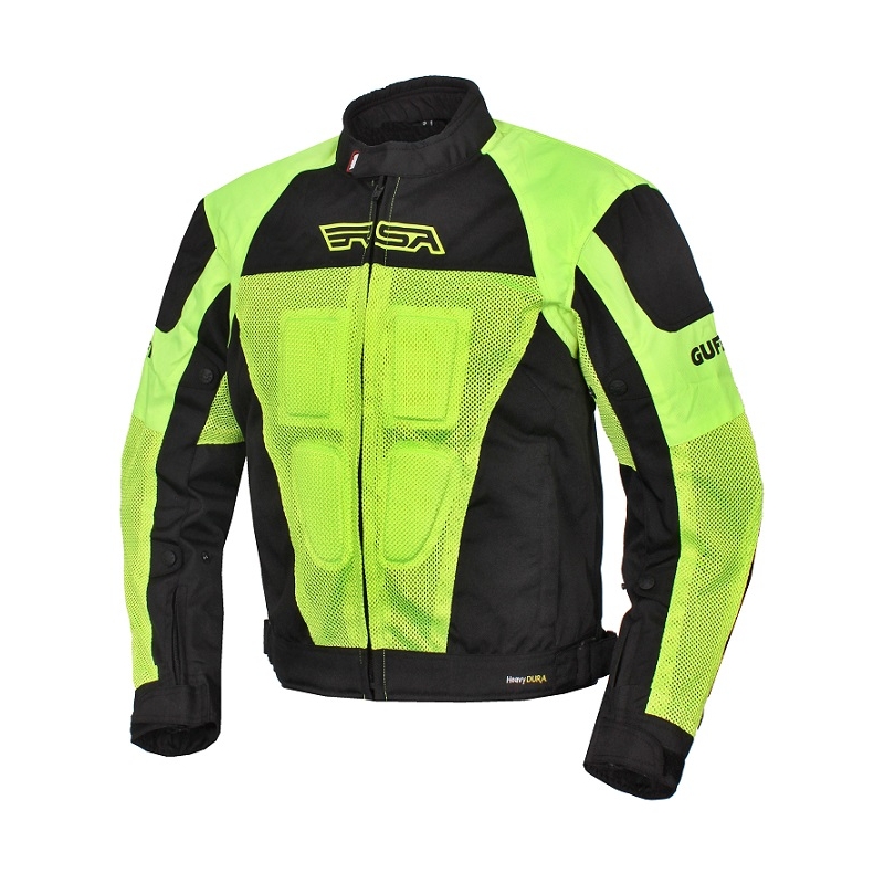Motoristična jakna RSA Guff black-fluo yellow razprodaja