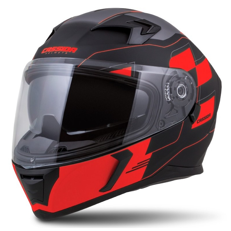Integralna čelada Cassida Integral 3.0 RoxoR black-grey-fluo red