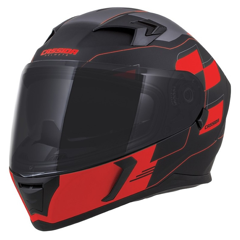 Integralna čelada Cassida Integral 3.0 RoxoR black-grey-fluo red