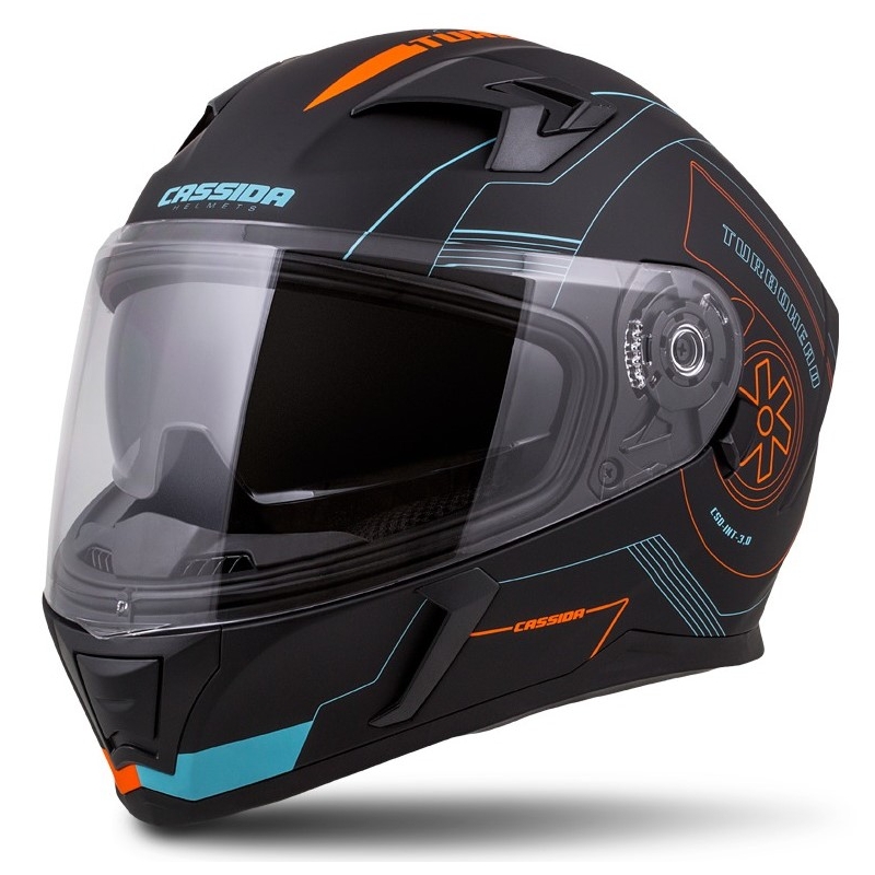 Cassida Integral 3.0 Turbohead čelada črno-oranžno-modra razprodaja