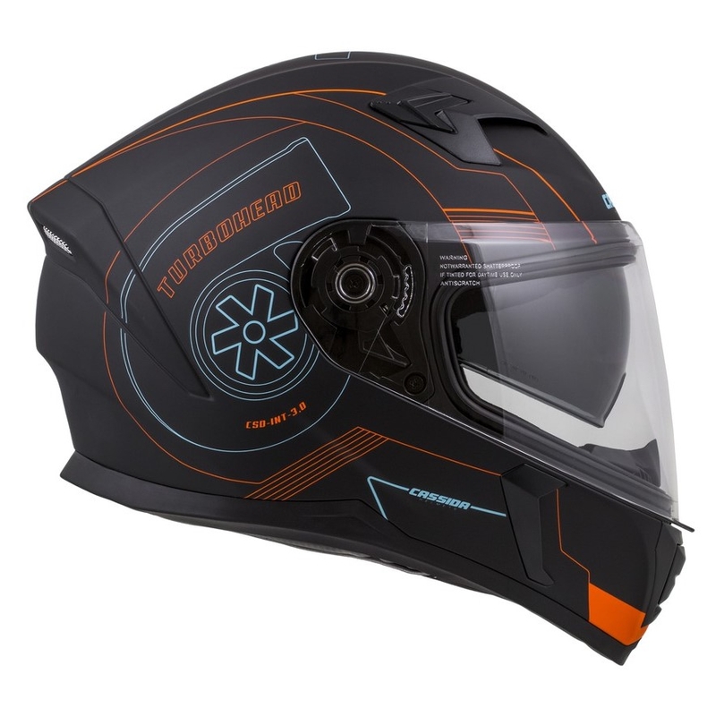 Cassida Integral 3.0 Turbohead čelada črno-oranžno-modra razprodaja