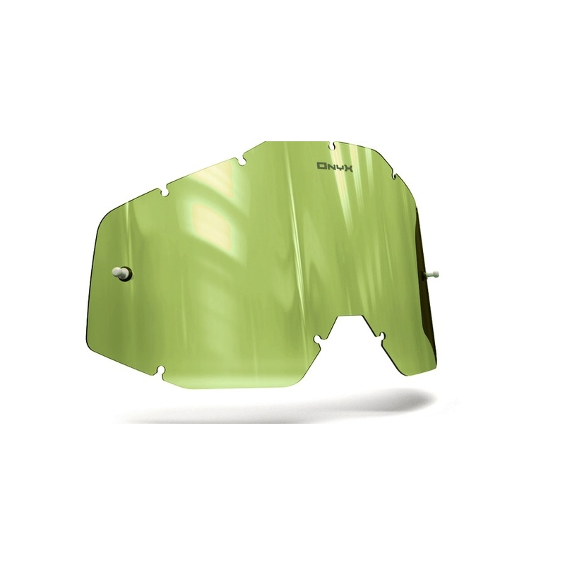 Plexi Onyx za motokros očala 100% Racecraft/Accuri/Strata (Hi-Vis rumena s polarizacijo) razprodaja