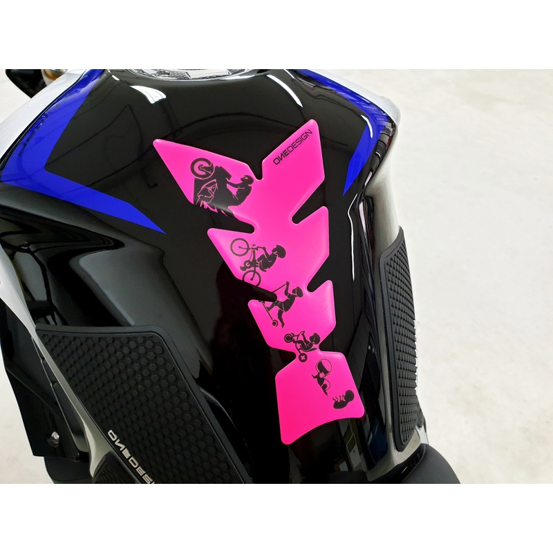 Tank za gorivo Nalepka Natisni - Moon fluo pink
