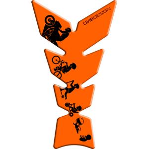 Pokrov rezervoarja za gorivo Natisni - Moon fluo oranžna