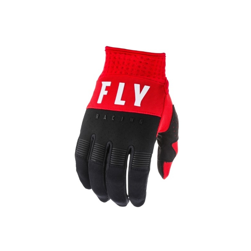 Motokros rokavice FLY Racing F-16 2020 črno-rdeče-bele