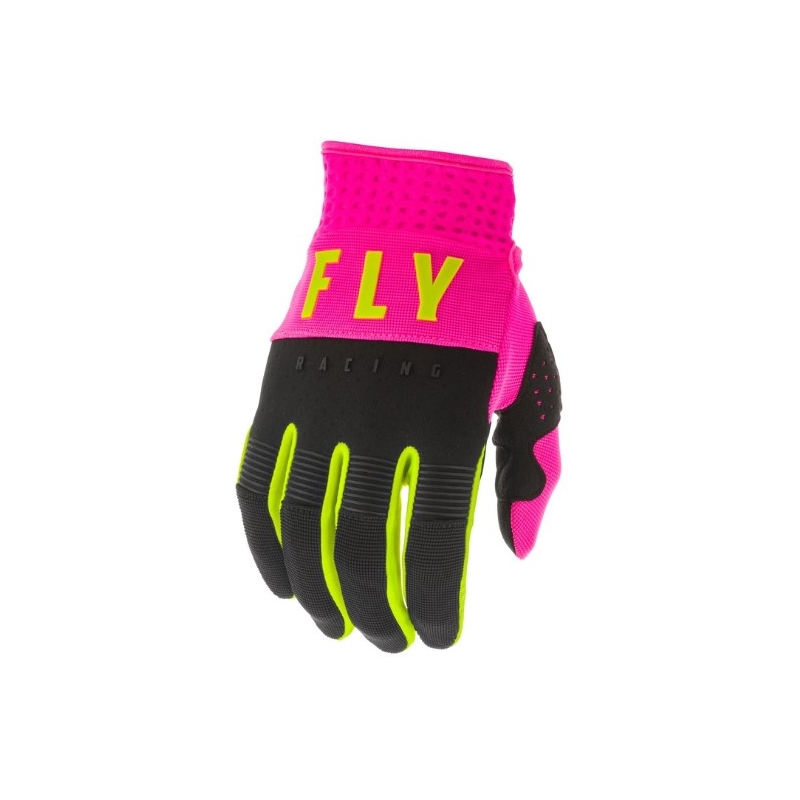 Motokros rokavice FLY Racing F-16 2020 black-pink-fluo yellow