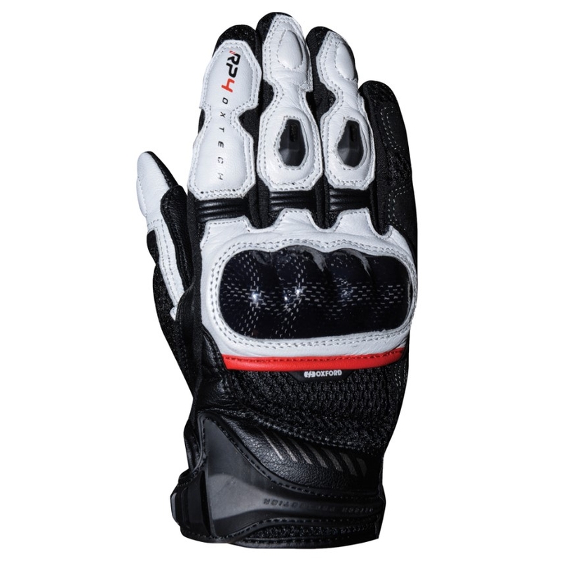 Motoristične rokavice Oxford RP-4S črno-bele barve