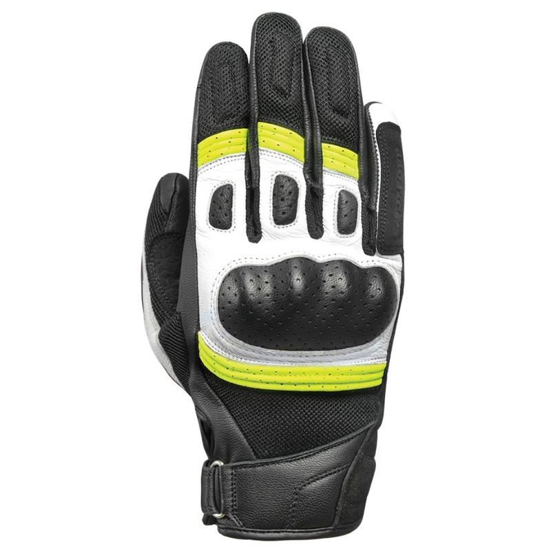 Motoristične rokavice Oxford RP-6S črno-bela-fluo rumena