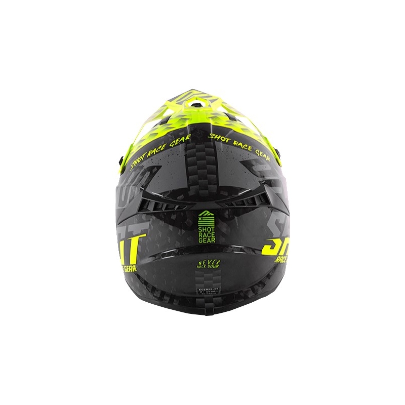 Motokros čelada Shot Lite Rush Carbon black-grey-fluo yellow