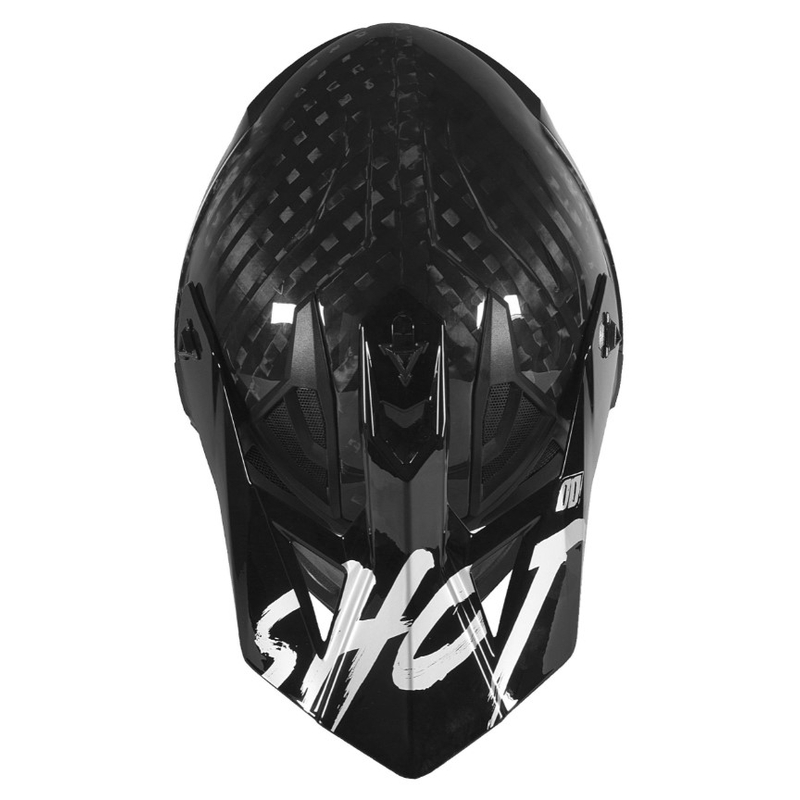 Motokros čelada Shot Lite Uni Solid Carbon Black-Silver razprodaja