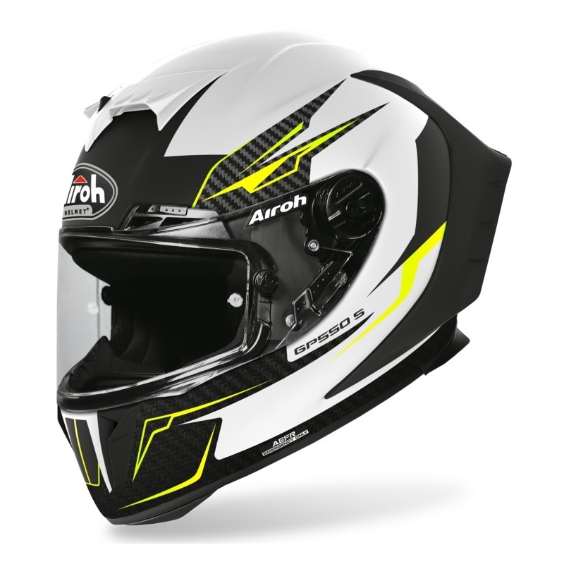 Integralna čelada Airoh GP 550S Venon belo-črno-fluo rumena