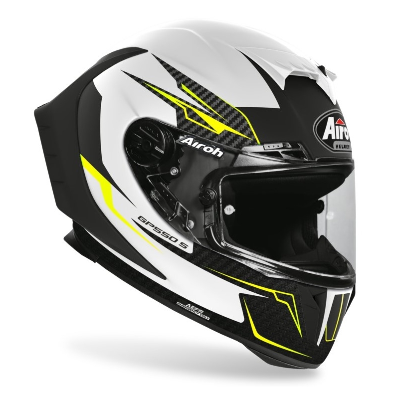 Integralna čelada Airoh GP 550S Venon belo-črno-fluo rumena