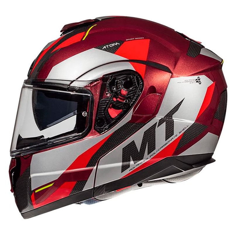 MT Atom SV TRANSCEND F5 motoristična čelada rdeča