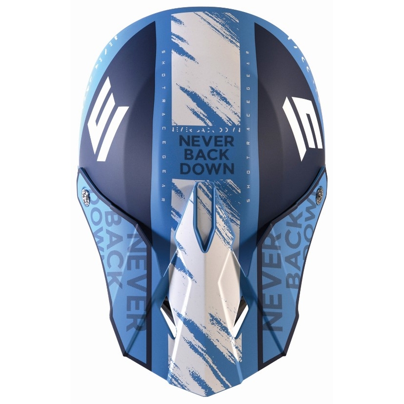 Motokros čelada Shot Furious Draw modra mat