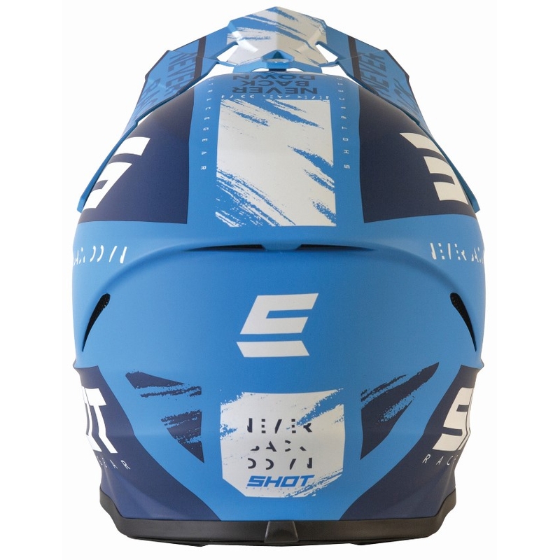 Motokros čelada Shot Furious Draw modra mat
