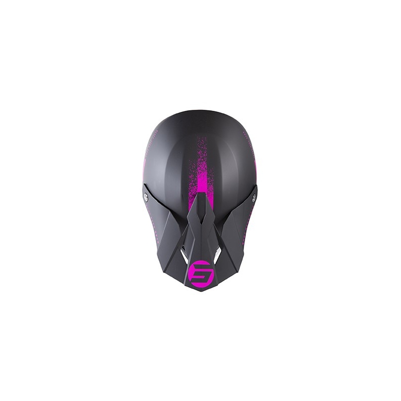Motokros čelada Shot Furious Raw black-fuchsia