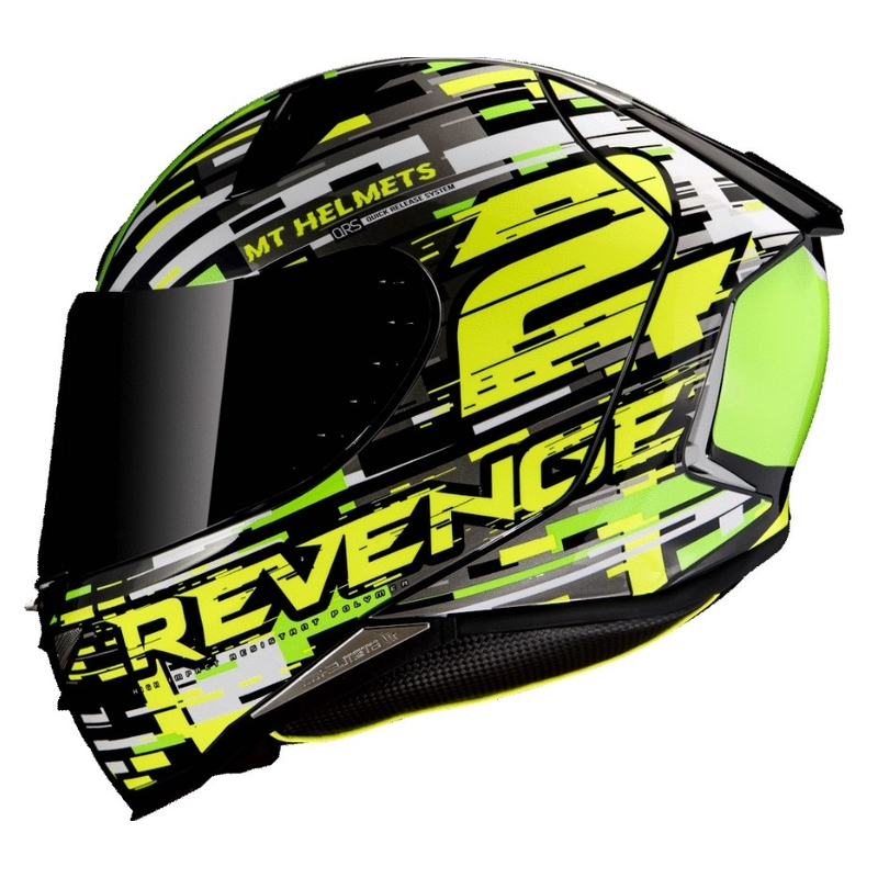MT Revenge 2 Baye integralna motoristična čelada zeleno-fluo rumena razprodaja