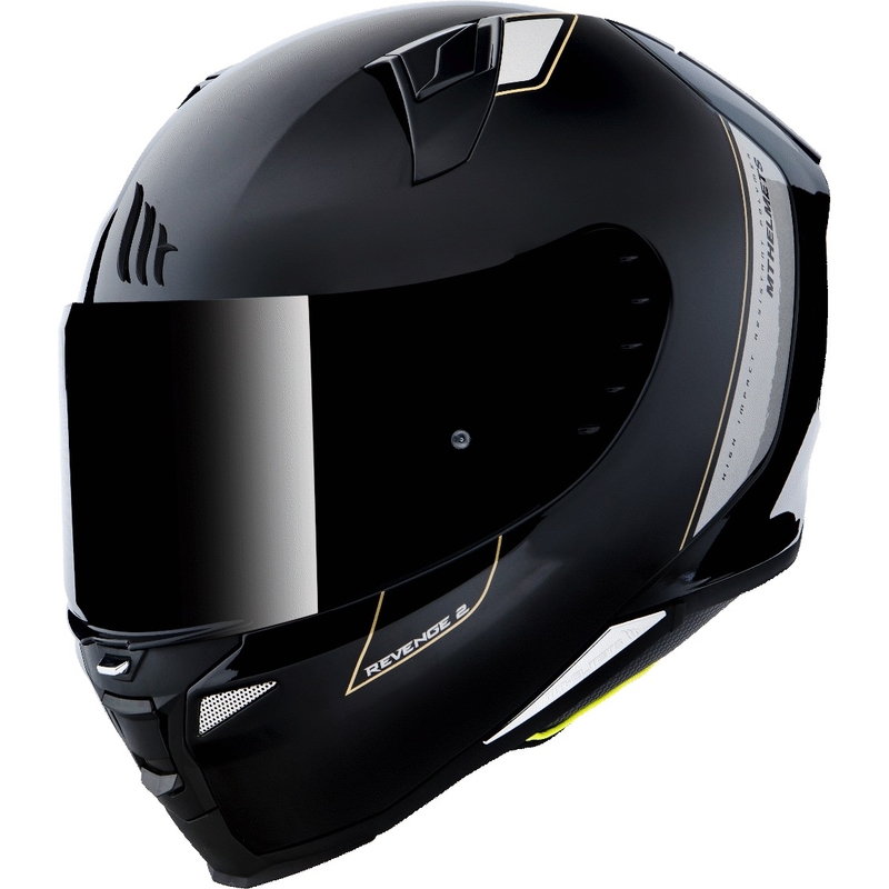 MT Revenge 2 Solid Black Gloss Integral Motoristična čelada