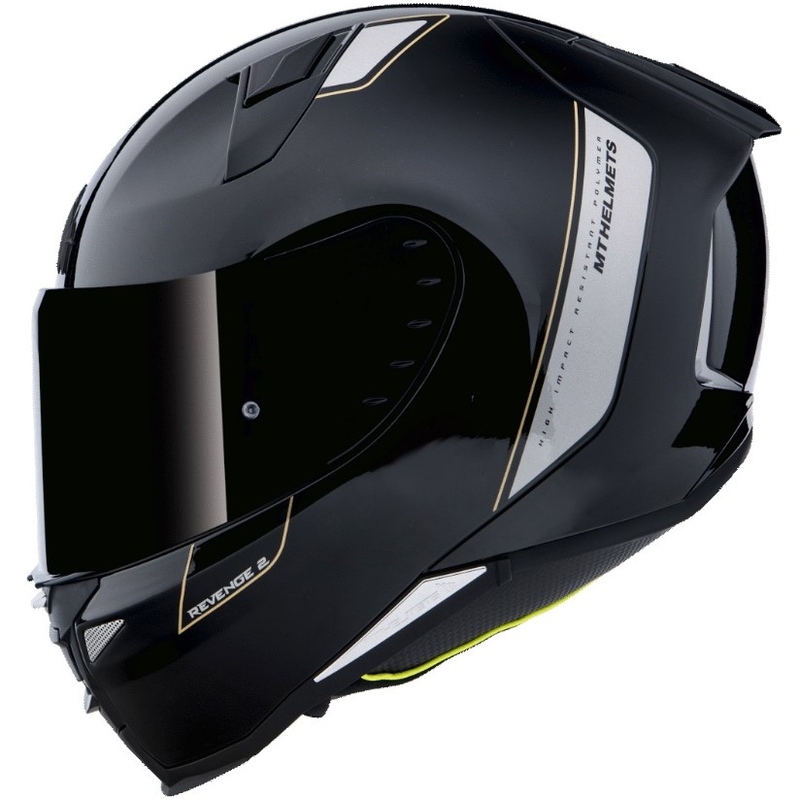MT Revenge 2 Solid Black Gloss Integral Motoristična čelada