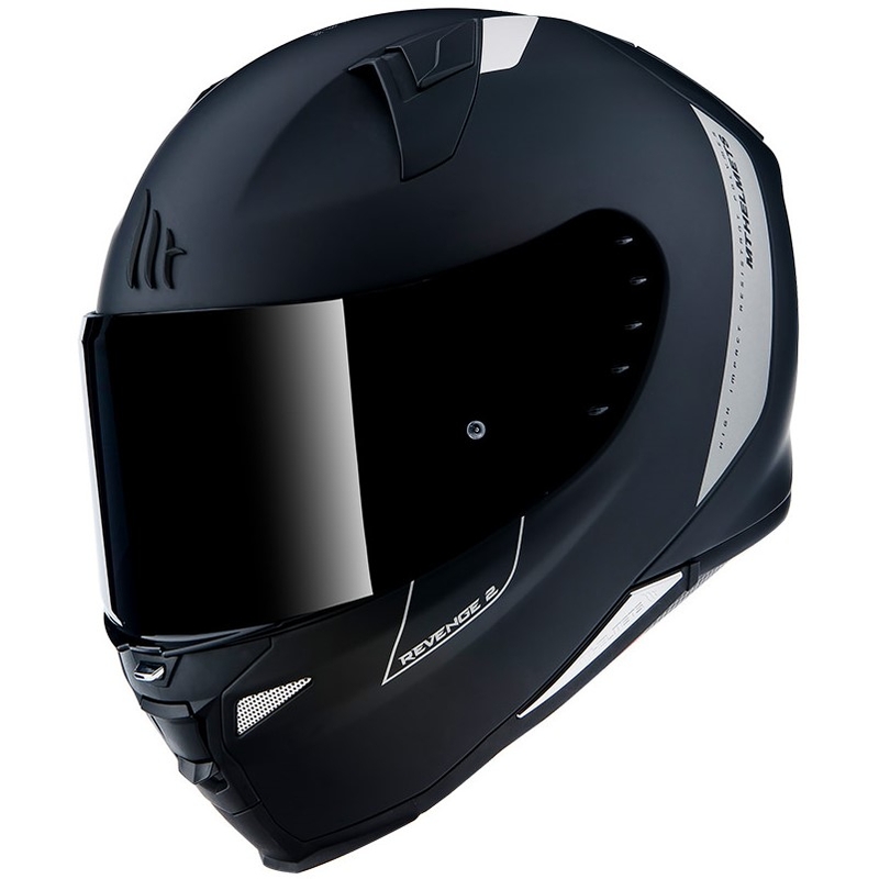 MT Revenge 2 Solid Black Matte Integral Motoristična čelada