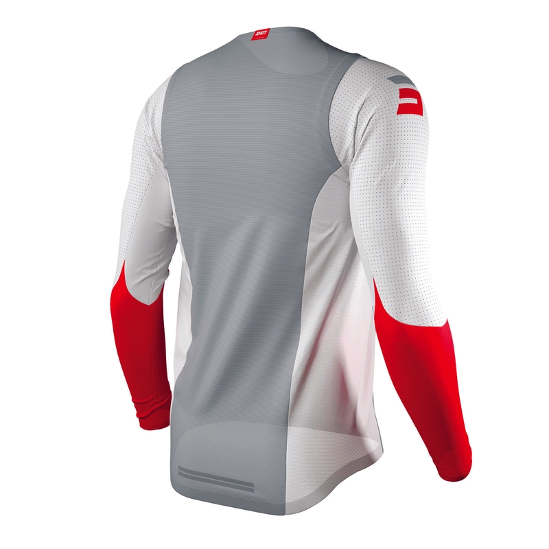 Motokros dres Shot Aerolite Airflow sivo-bela-rdeča razprodaja
